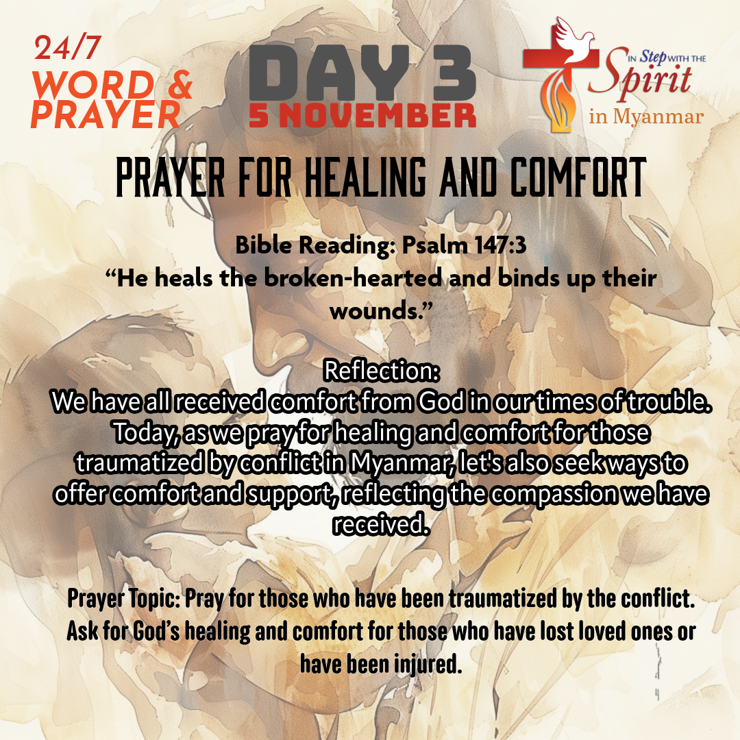 24/7 Word and Prayer – Prayer for Myanmar – Day 3: 5 November 2024